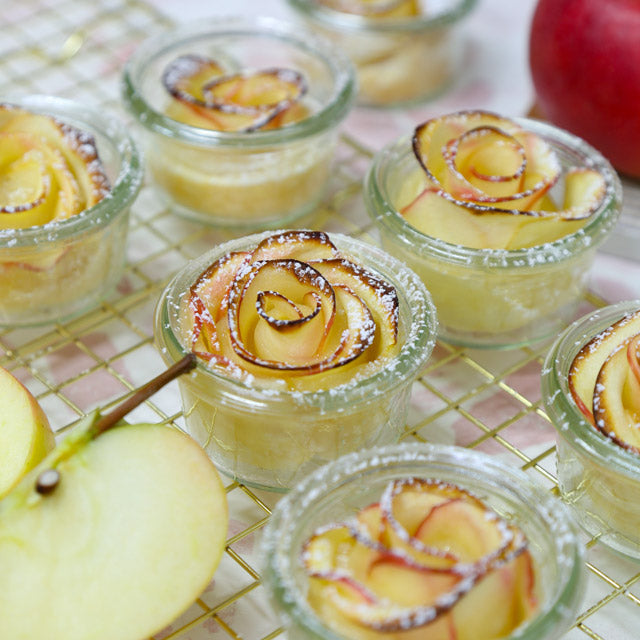 Apfelrosen Blätterteig Dessert aus dem WECK-Glas