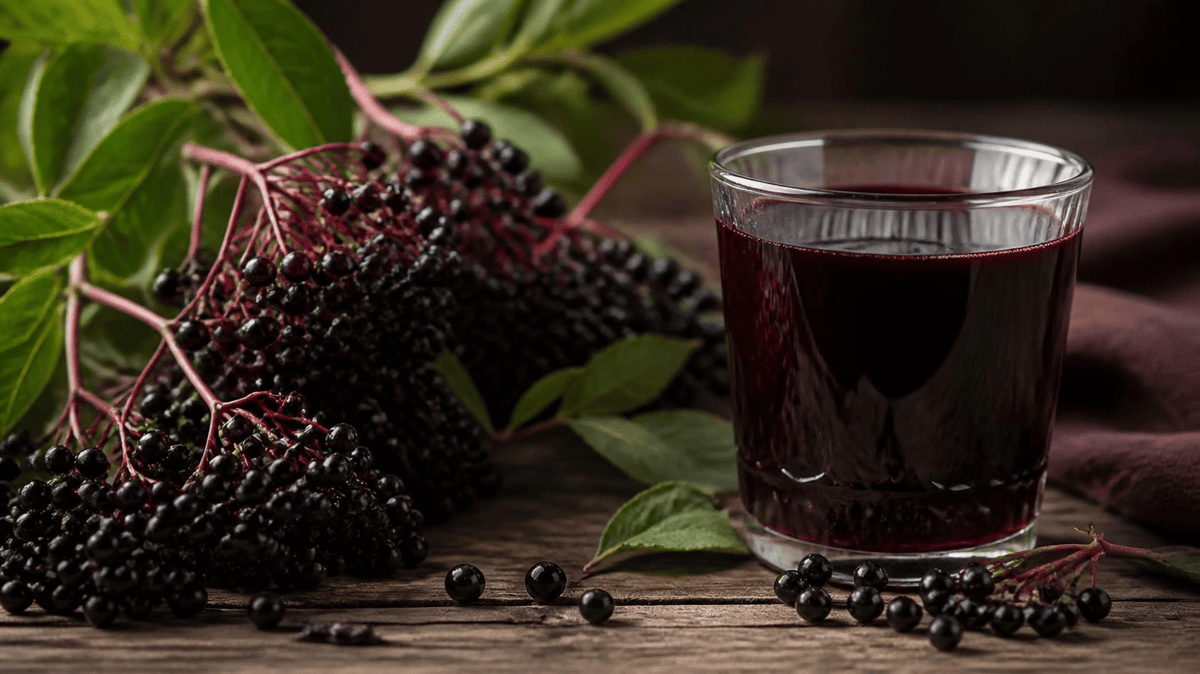 Saft der Holunderbeere