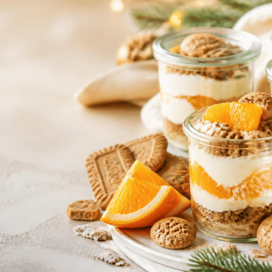 Orangen-Creme mit Spekulatius
