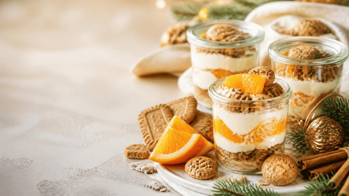 Orangen-Creme mit Spekulatius