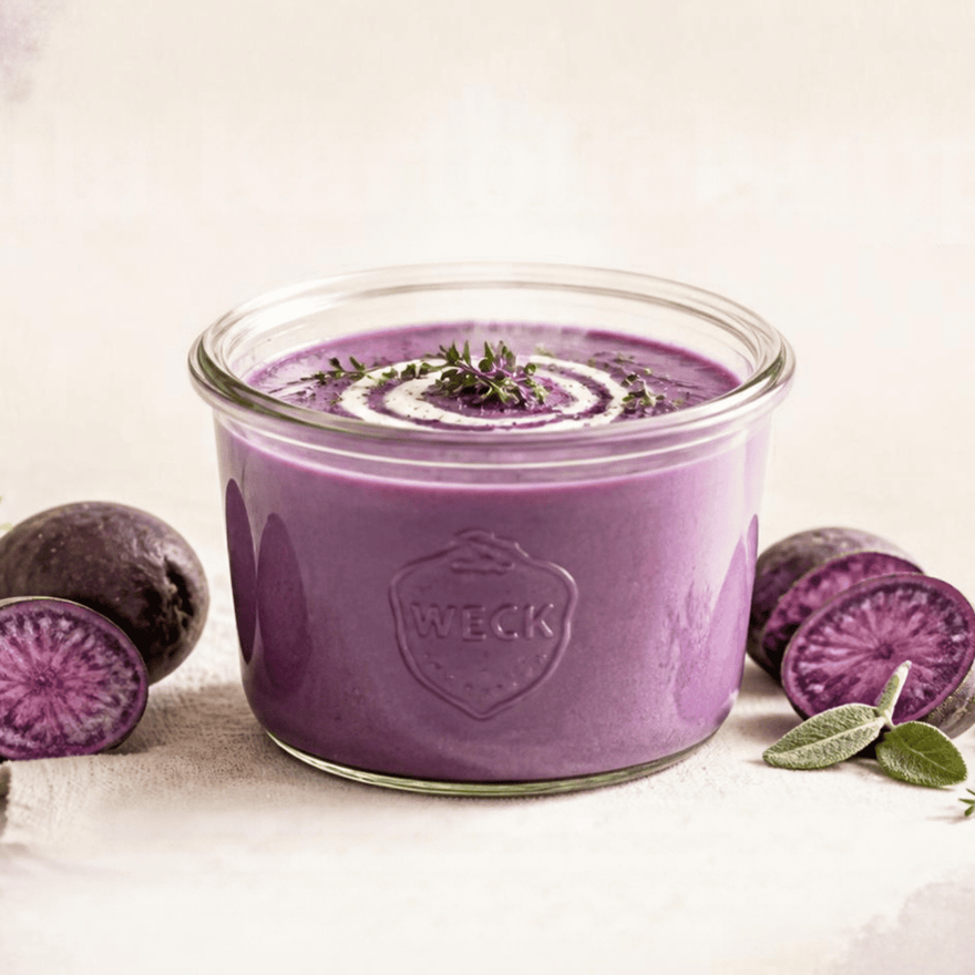 Violette Kartoffelsuppe