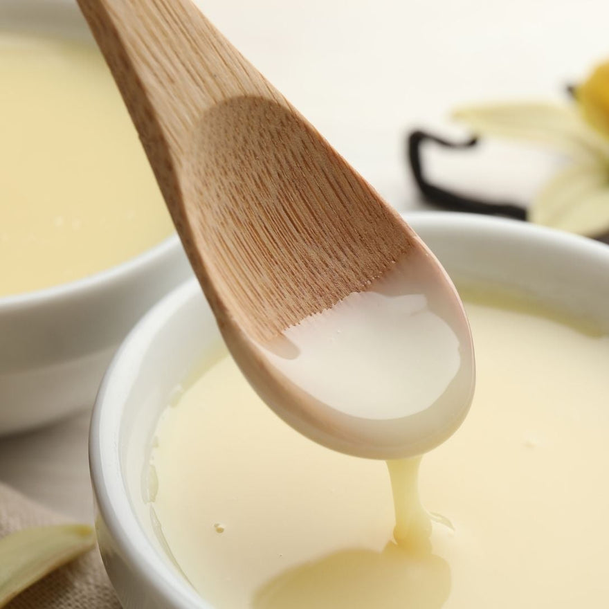 „Warme Milch mit Honig“-Pudding