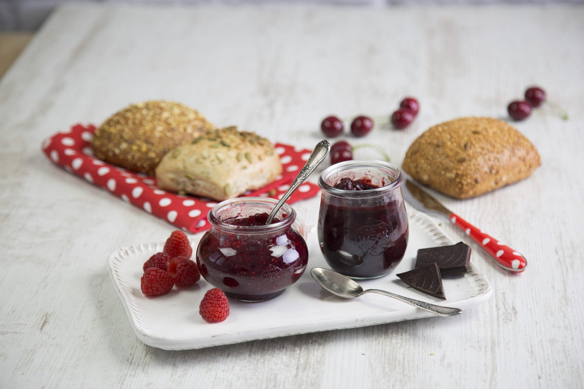 Cherry and raspberry jam