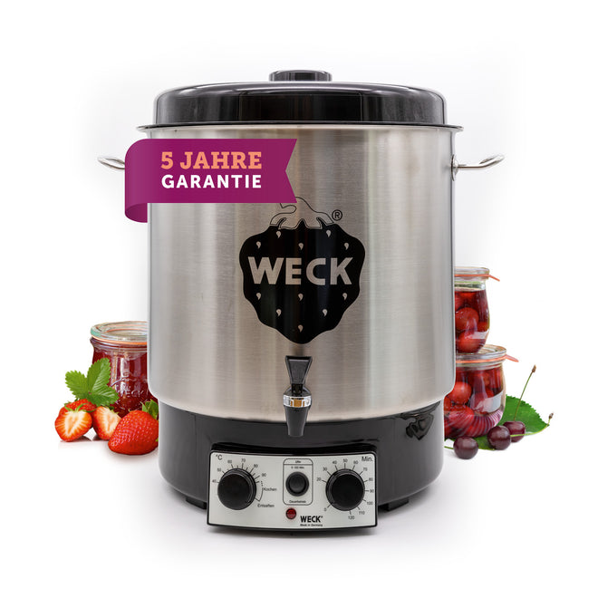 Einkochautomat WAT25A Edelstahl mit Auslaufhahn und Zeitschaltuhr