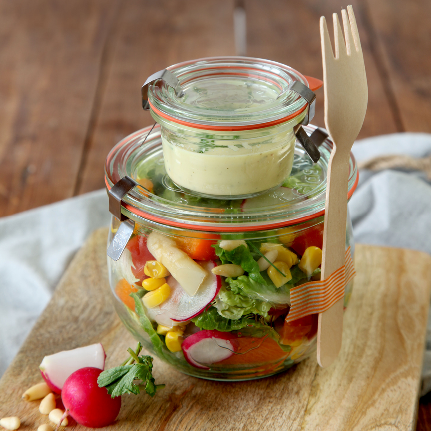 Sturz-Glas 50 ml mit Glasdeckel (12 St.)