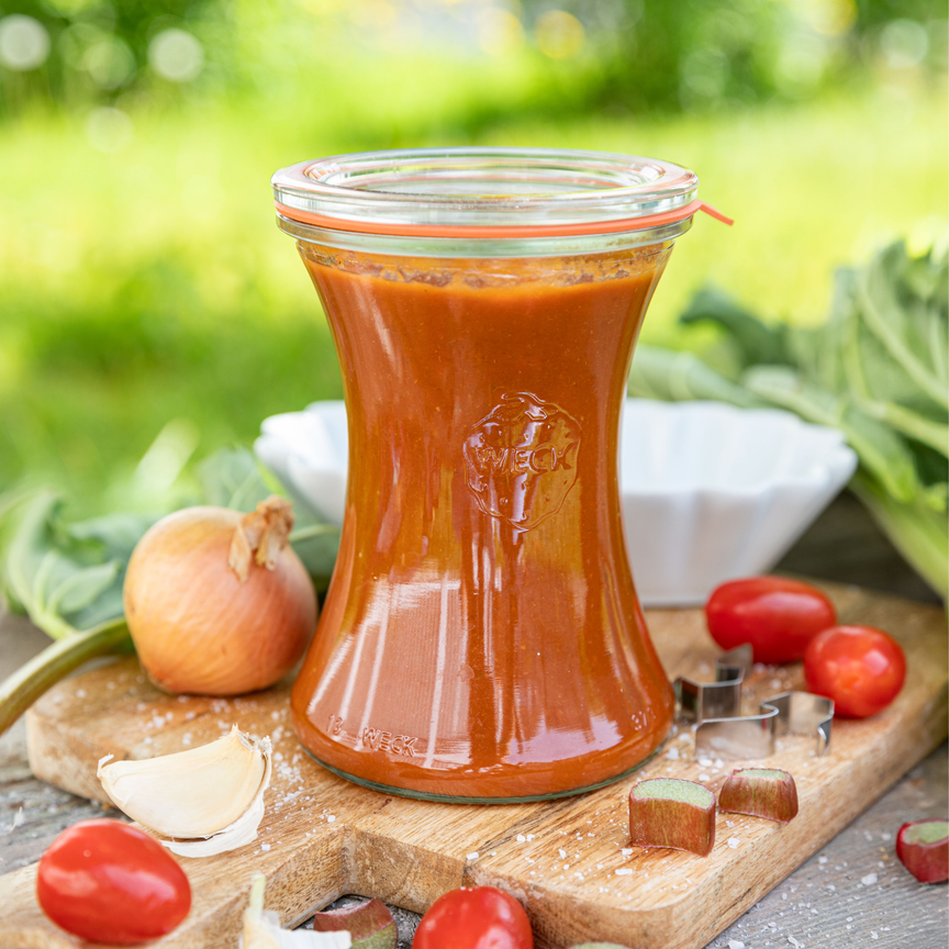 Delikatessen-Glas 370 ml mit Glasdeckel (6 St.)