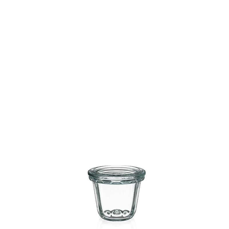 Gugelhupf-Glas 80 ml mit Glasdeckel (12 St.)