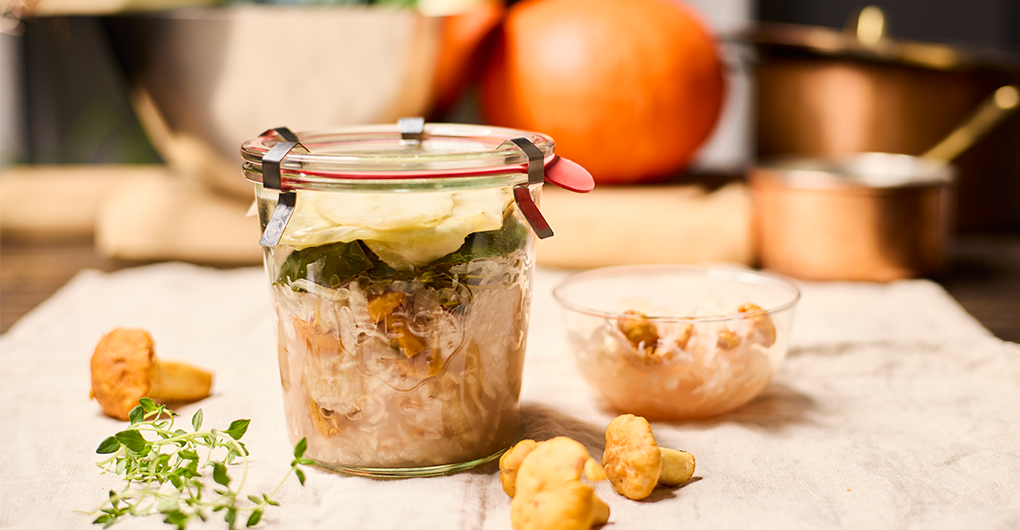 Rübenkraut mit Pfifferlingen