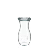 Glazen karaf 250 ml met deksel (6 stuks)