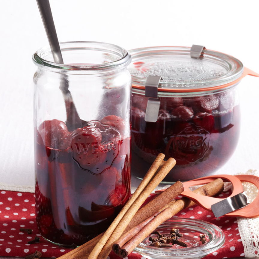 Zylinder-Glas 340 ml mit Glasdeckel (6 St.)