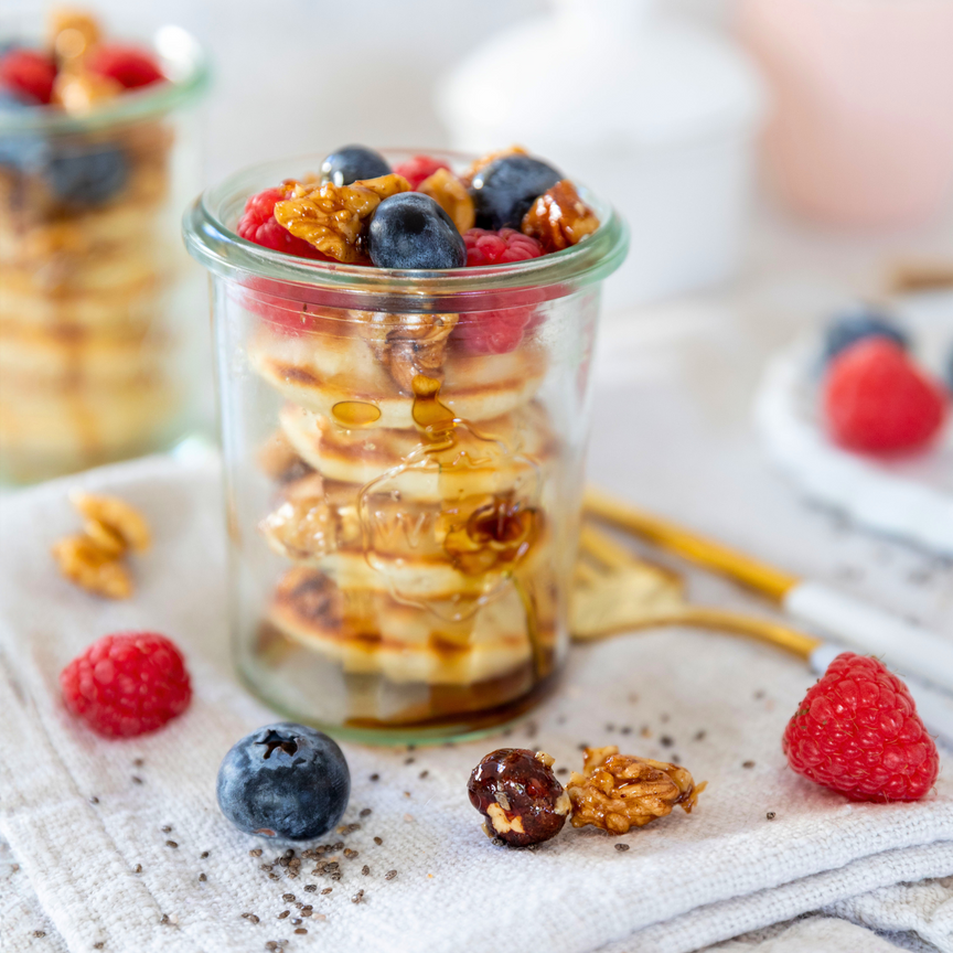 Sturz-Glas 160 ml mit Glasdeckel (12 St.)