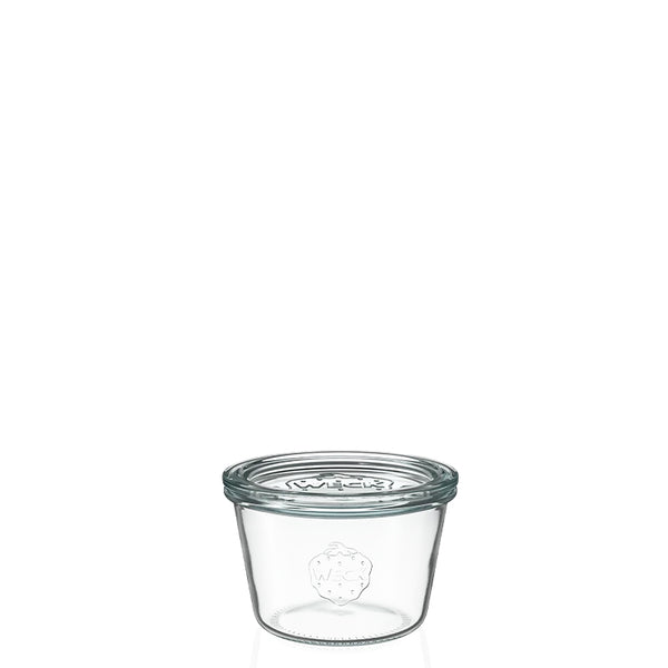 Barattolo in vetro dritto 280 ml con coperchio in vetro (6 pz)