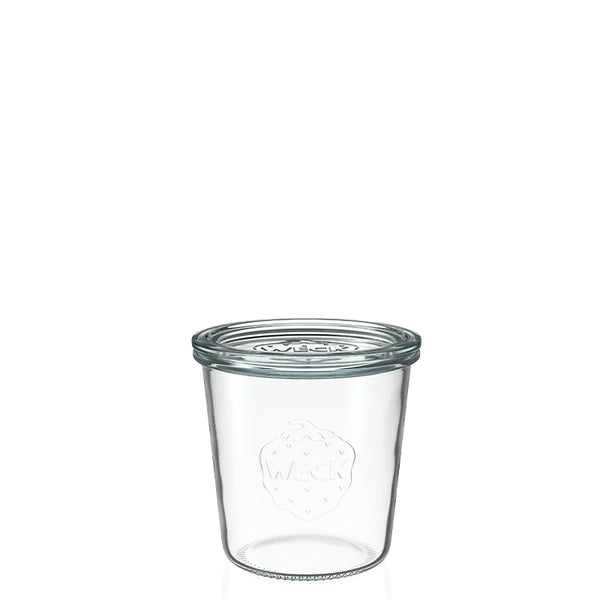 Barattolo in vetro dritto da 500 ml con coperchio in vetro (6 pz)