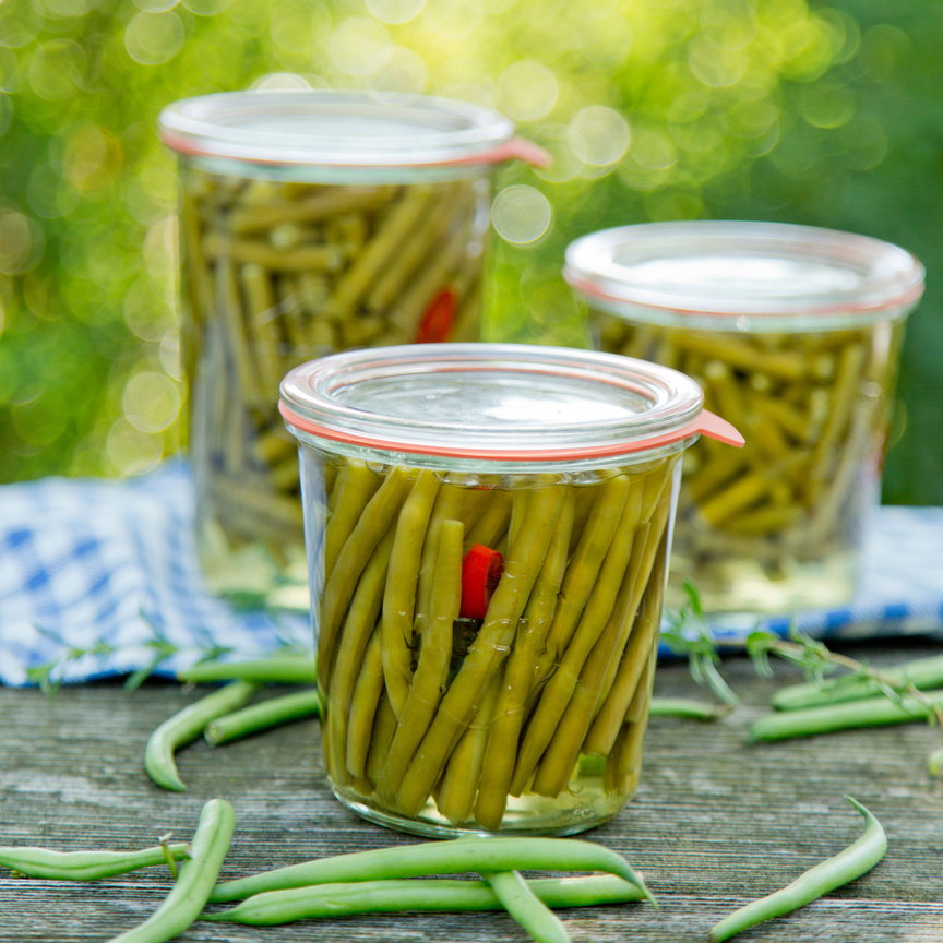 Sturz-Glas 580 ml mit Glasdeckel (6 St.)