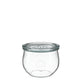 Tarro de tulipán de 480 ml con tapa de vidrio (6 uds.)