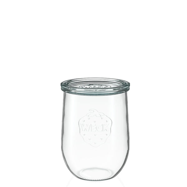 Barattolo in vetro tulipano 950 ml con coperchio in vetro (6 pz)
