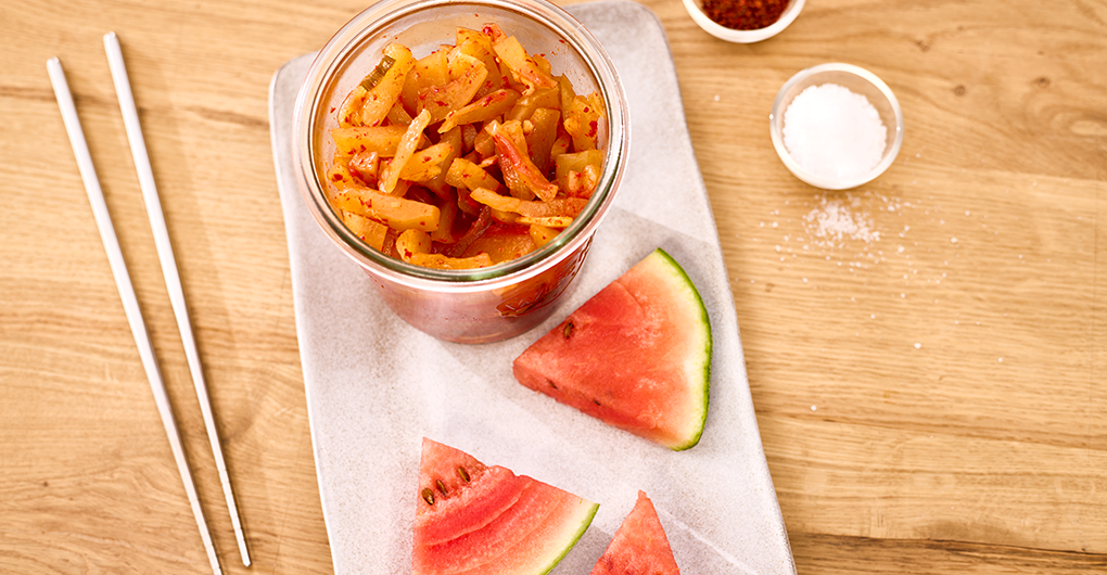 Wassermelonenschalenschalen-Kimchi