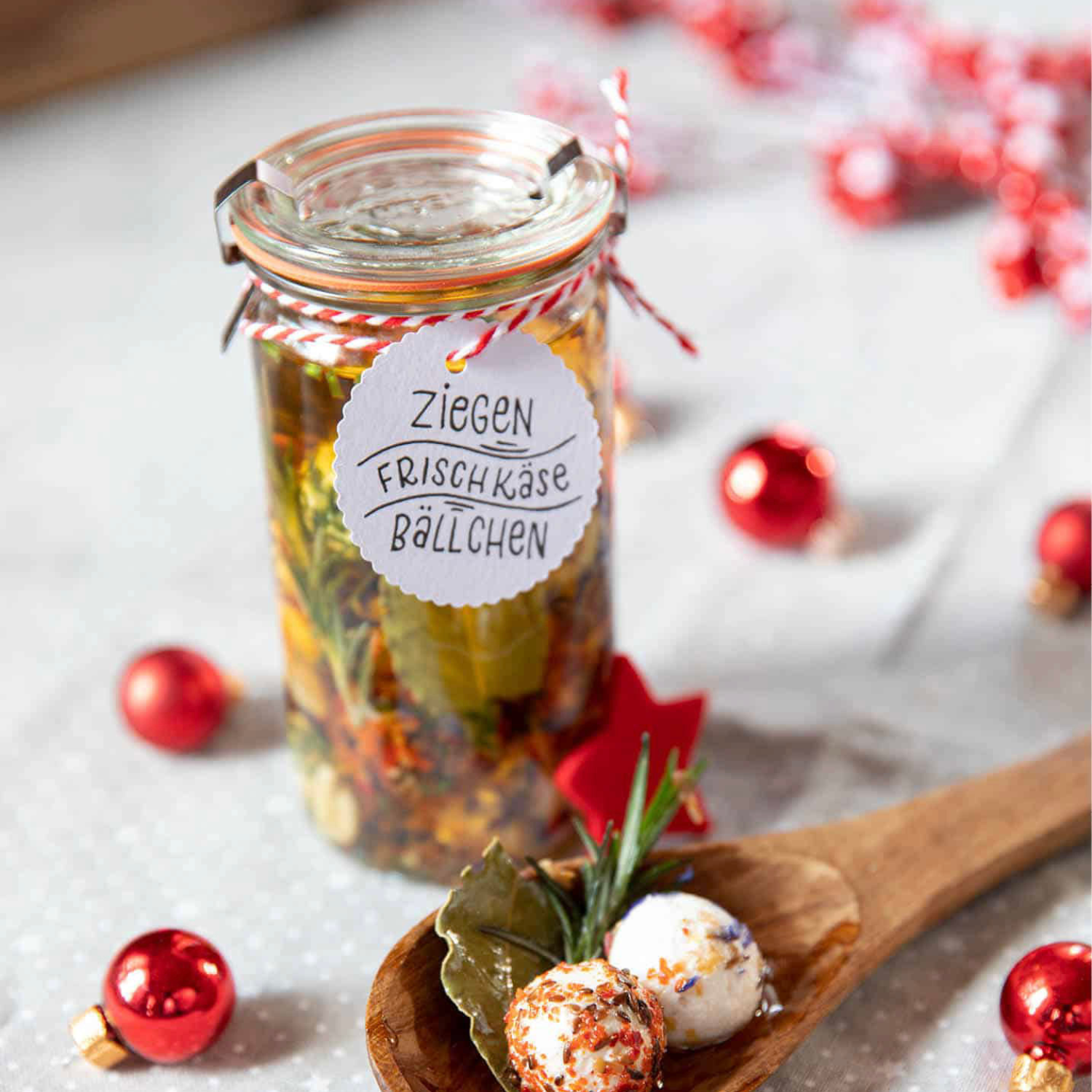 Ziegenkäsebällchen im WECK-Glas