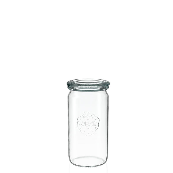 Barattolo in vetro cilindrico 325 ml con coperchio in vetro (6 pz)