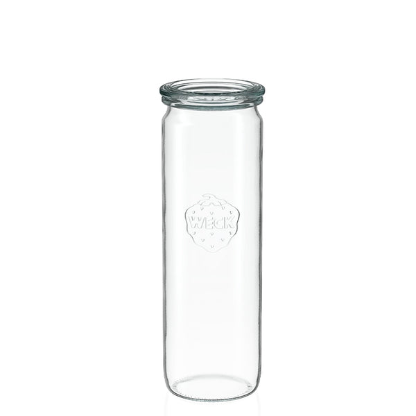 Barattolo in vetro cilindrico 550 ml con coperchio in vetro (6 pz)