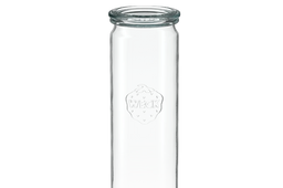 Zylinder-Glas 600 ml mit Glasdeckel (6 St.)