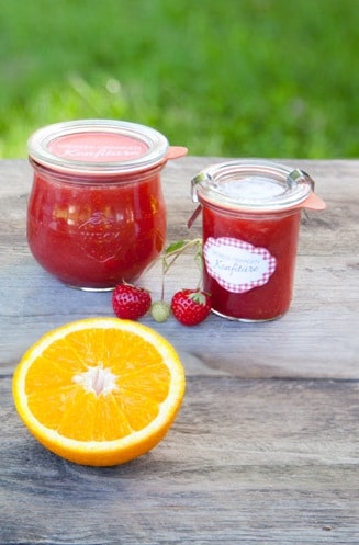 Erdbeer-Orangen-Konfitüre Arbeitszeit 25 Min.Koch-/Backzeit 4 Min. 9 WECK-Sturzgläser à 160 ml